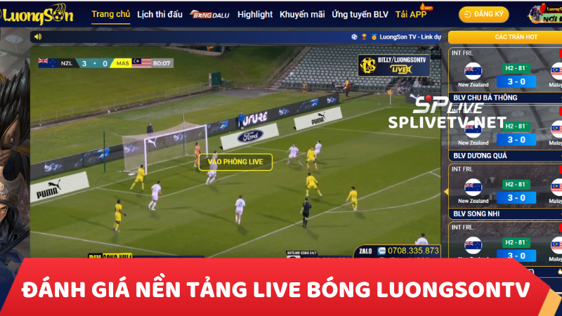 Đánh giá nền tảng live bóng luongsontv